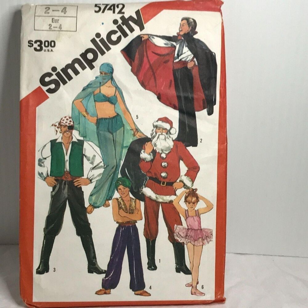 #5742 Simplicity Costume Sewing Pattern SIZE 2-4